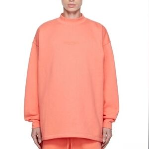 Coral Mock Neck Oversized Sweatshirt FOG
